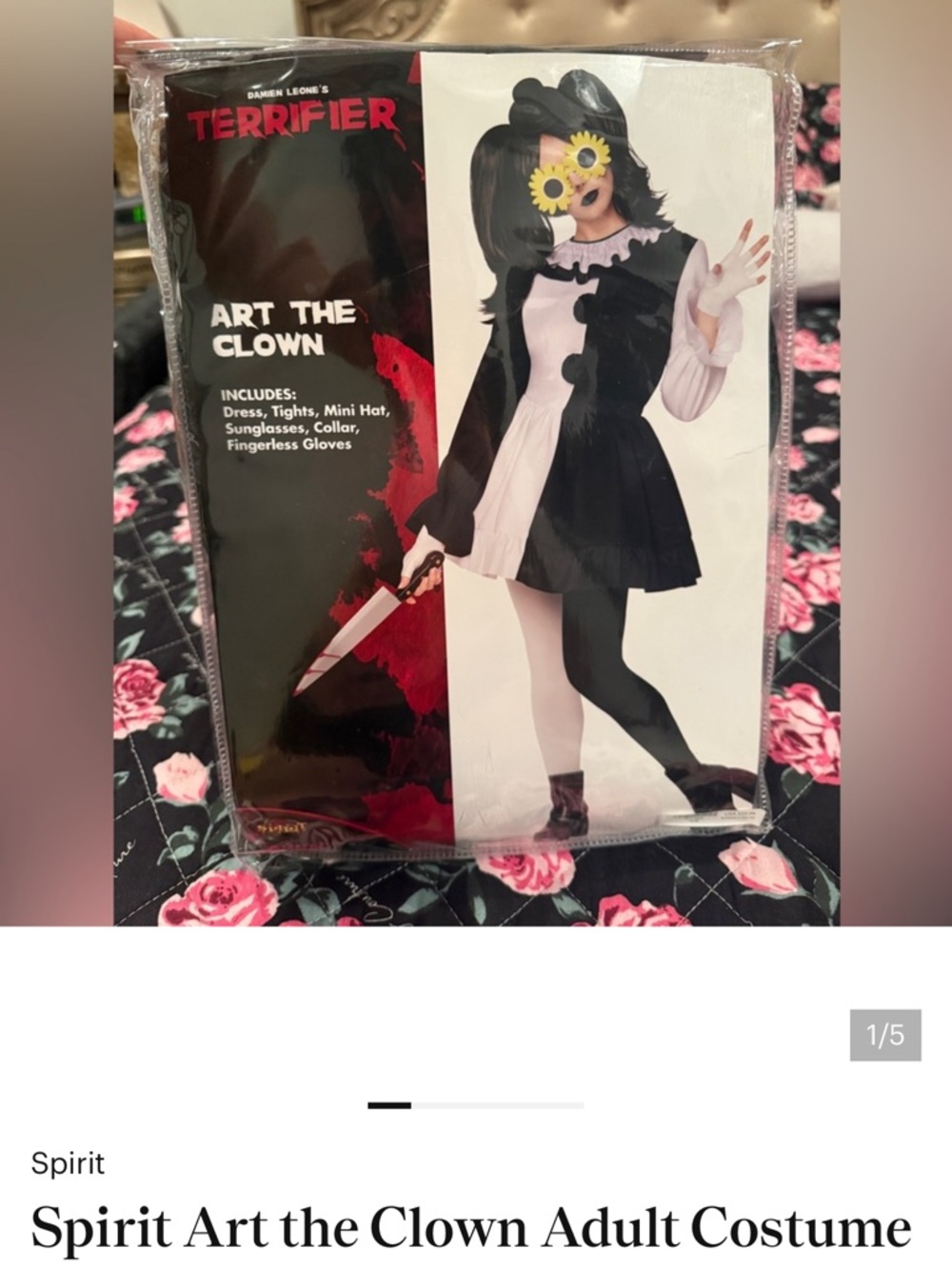 Terrifier "Art the Clown" Costume - Black & White Dress